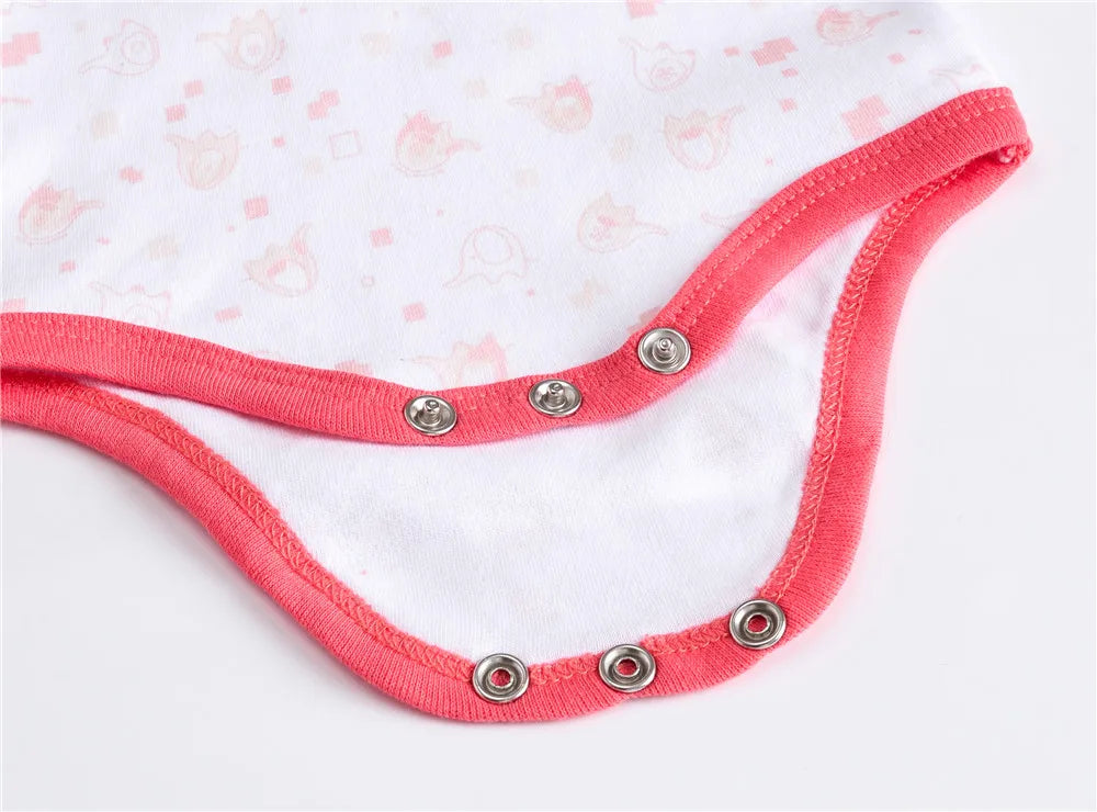 Kavkas Baby Bodysuit Set – 3/6pcs Cotton Long Sleeve Rompers (Newborn–Toddler)