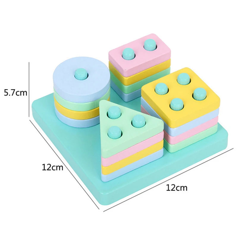 Montessori Wooden Building Blocks Toy