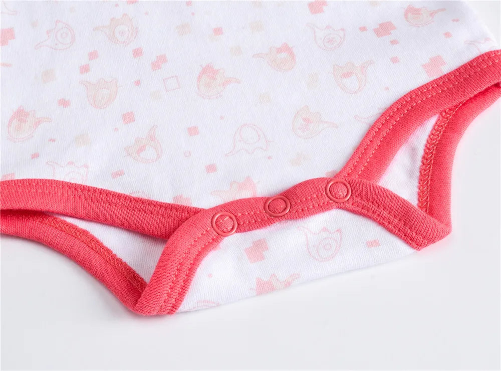 Kavkas Baby Bodysuit Set – 3/6pcs Cotton Long Sleeve Rompers (Newborn–Toddler)