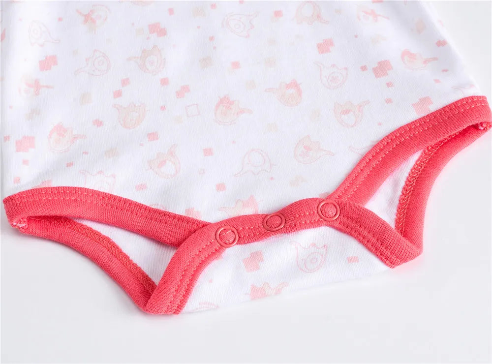 Kavkas Baby Bodysuit Set – 3/6pcs Cotton Long Sleeve Rompers (Newborn–Toddler)