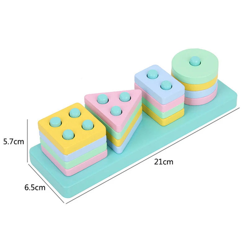 Montessori Wooden Building Blocks Toy