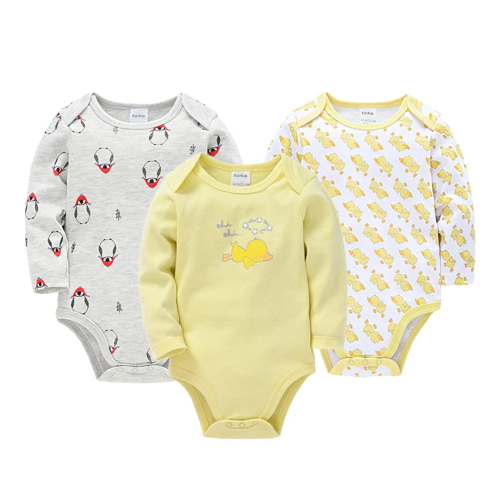 Baby Cotton Bodysuit Set – 3 or 6 PCS