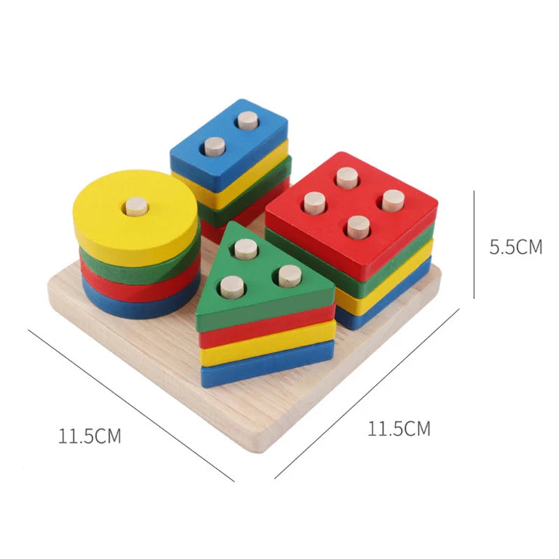 Montessori Wooden Building Blocks Toy