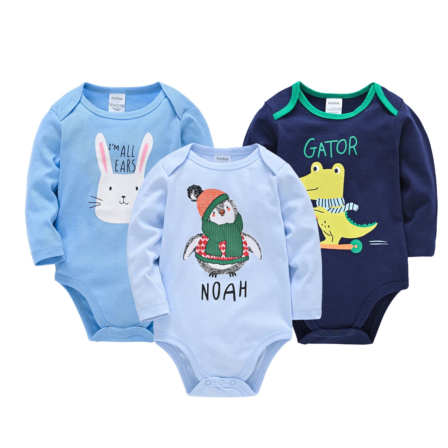 Baby Cotton Bodysuit Set – 3 or 6 PCS
