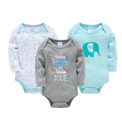Baby Cotton Bodysuit Set – 3 or 6 PCS