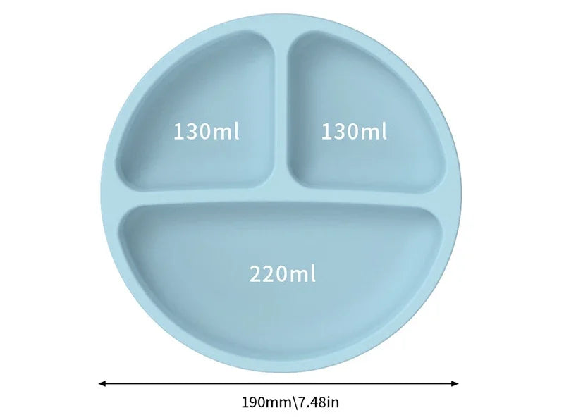 Silicone Baby Feeding Set – Bowl, Plate, Cup & Utensils
