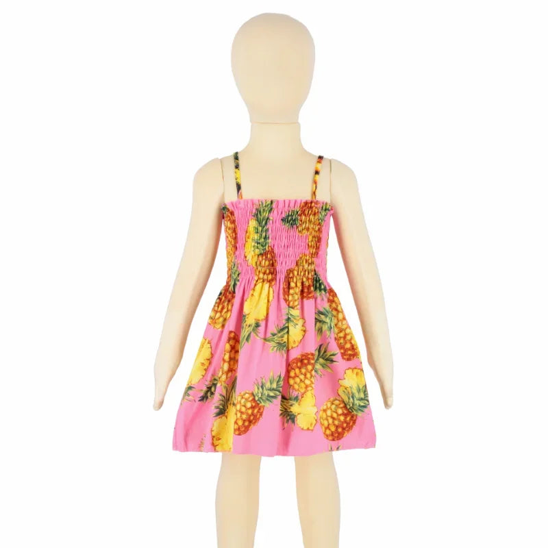 2025 Girls Summer Princess Dress – Strapless Floral