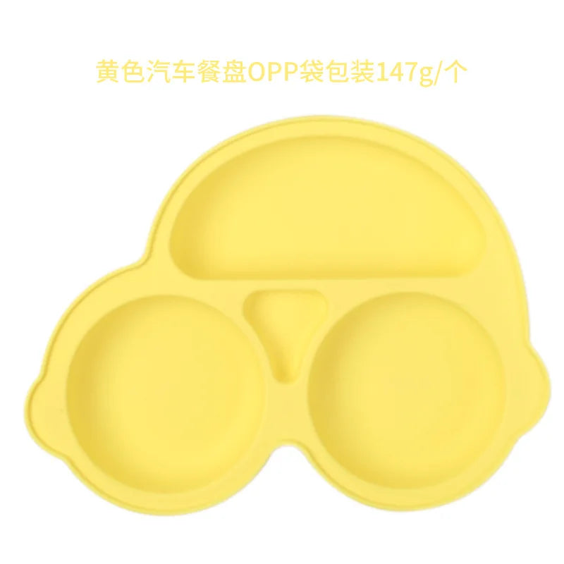 Baby Silicone Suction Plate – Cartoon Smile Face Toddler Bowl