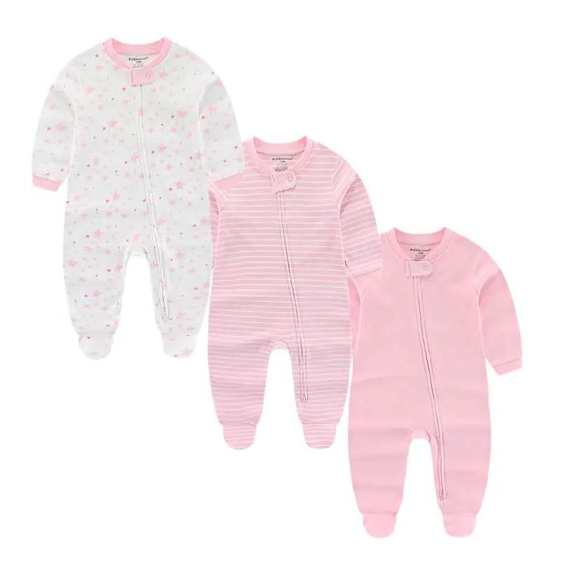 3-Piece Baby Cotton Romper Set