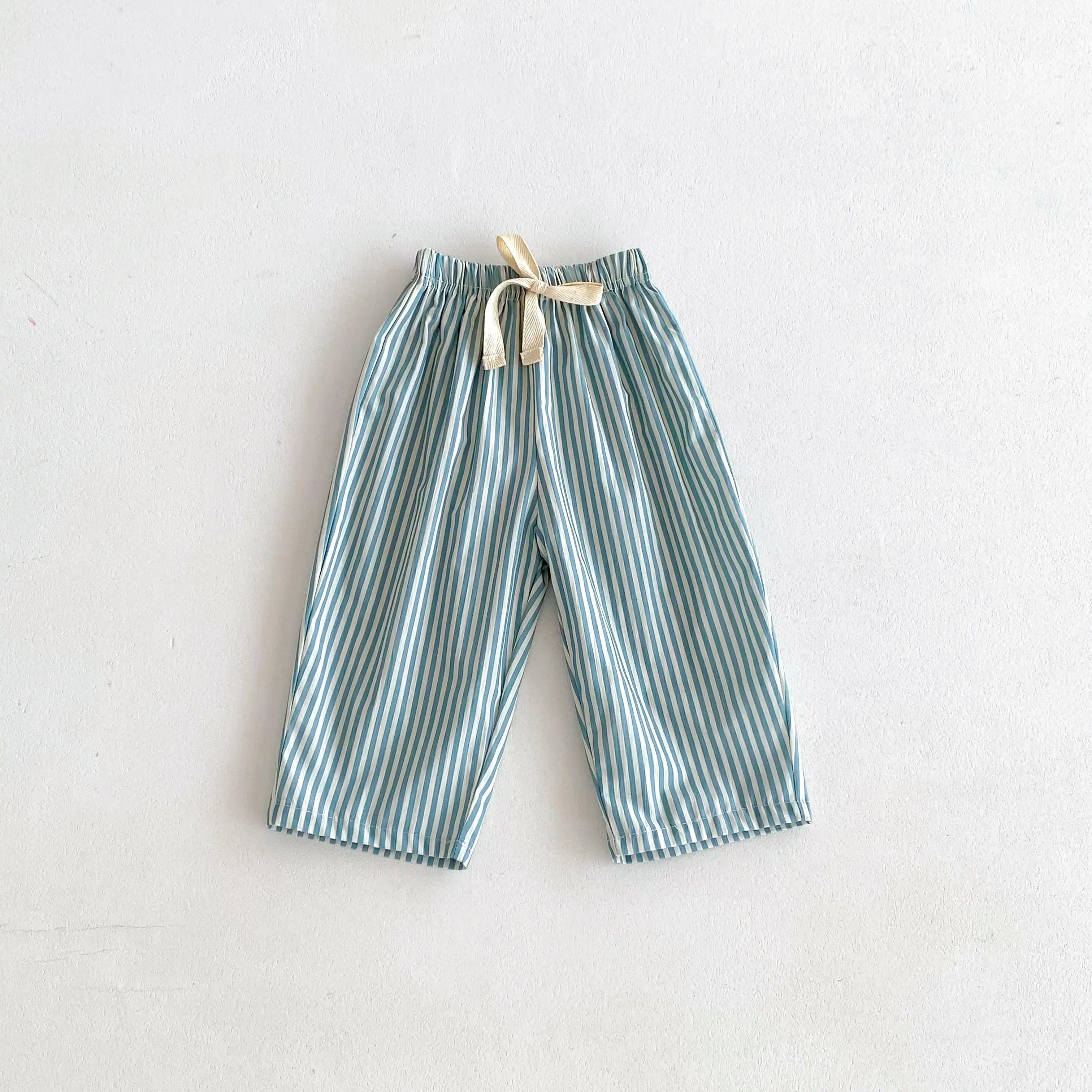 Kids Striped Harem Pants – Loose Wide-Leg Trousers (1–5Y)