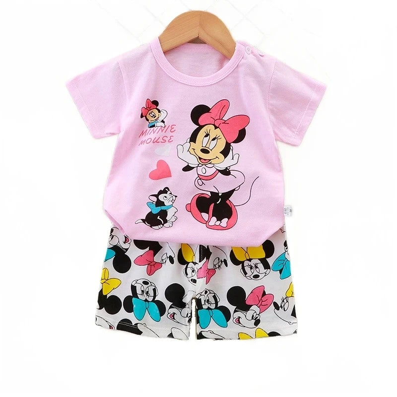Summer Baby Girl Outfit – Cute T-Shirt & Shorts Set
