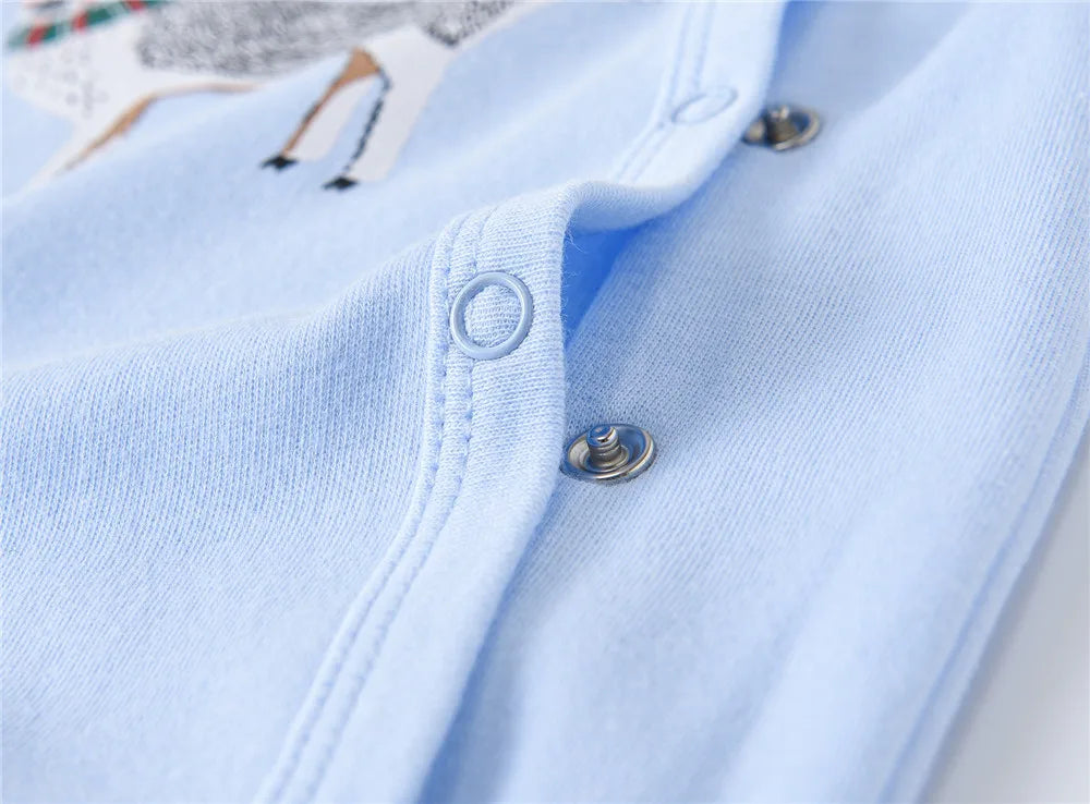 3/4PCS Baby Cotton Rompers Long Sleeve 0-12M