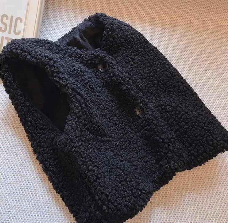 Autumn Winter Baby Plush Vest – Lamb Wool Warm Waistcoat for Kids