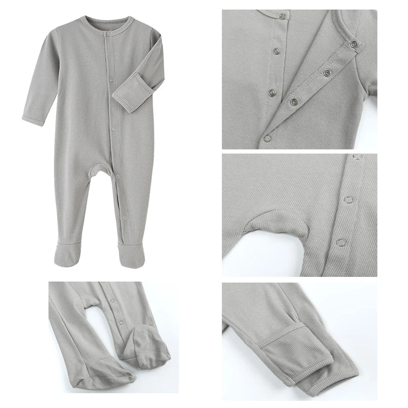 100% Cotton Baby Romper – Newborn Jumpsuit Sleepsuit (Autumn & Spring)
