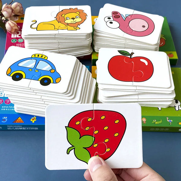 32-Piece Cartoon Matching Puzzle Cards – Early Learning Toy