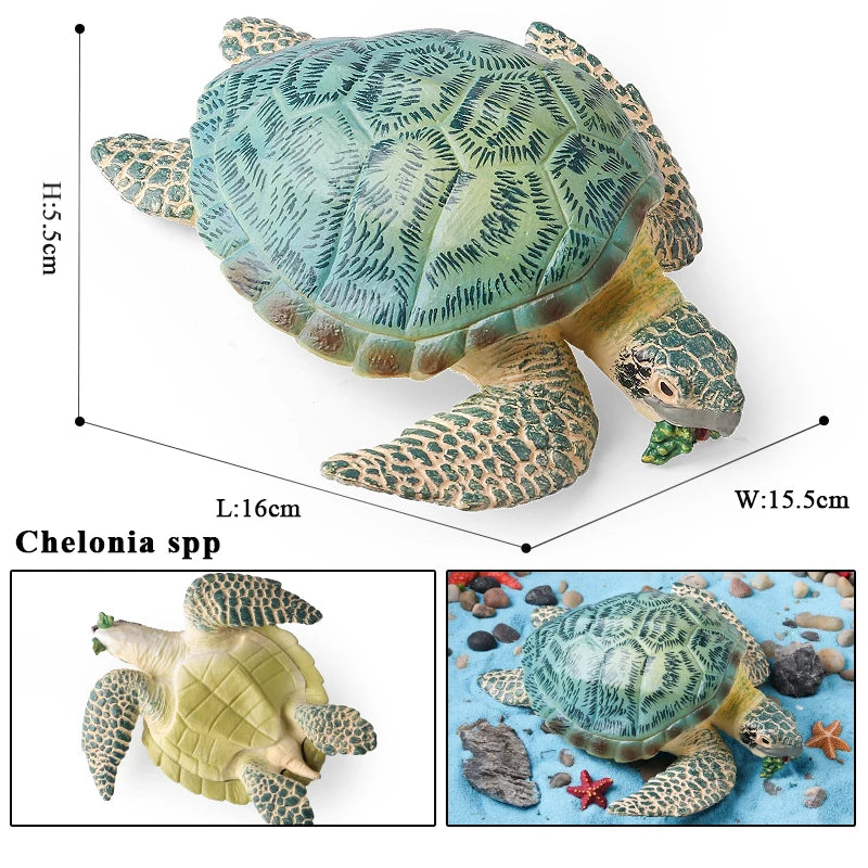Oenux Ocean Animal Turtle Figurines