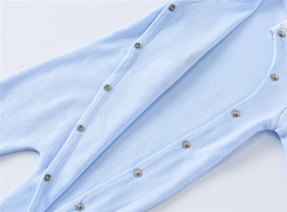 3/4PCS Baby Cotton Rompers Long Sleeve 0-12M