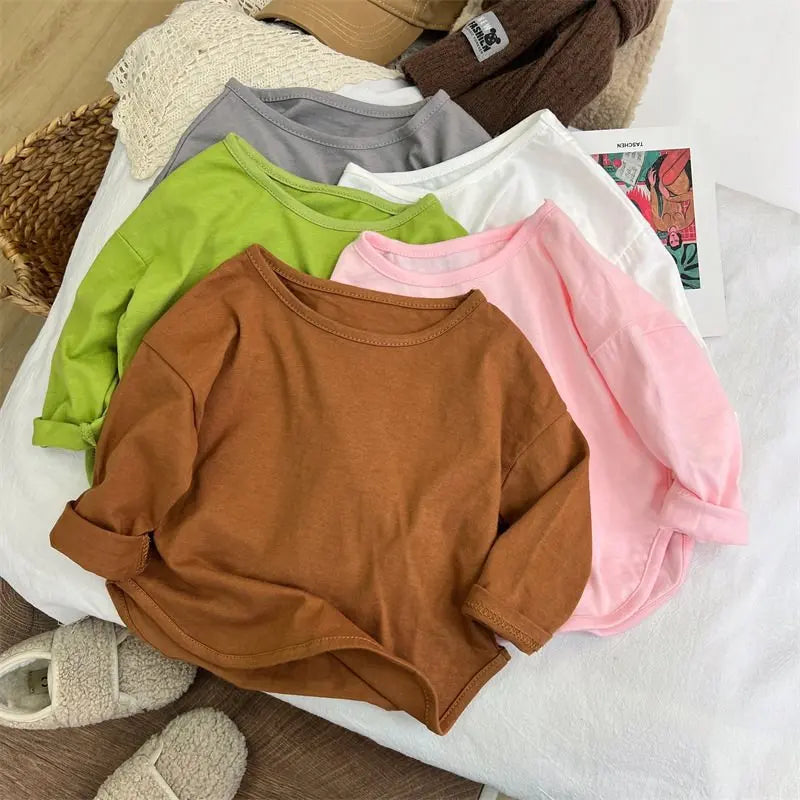 Autumn Baby Cotton Long-Sleeve Top – Boys & Girls
