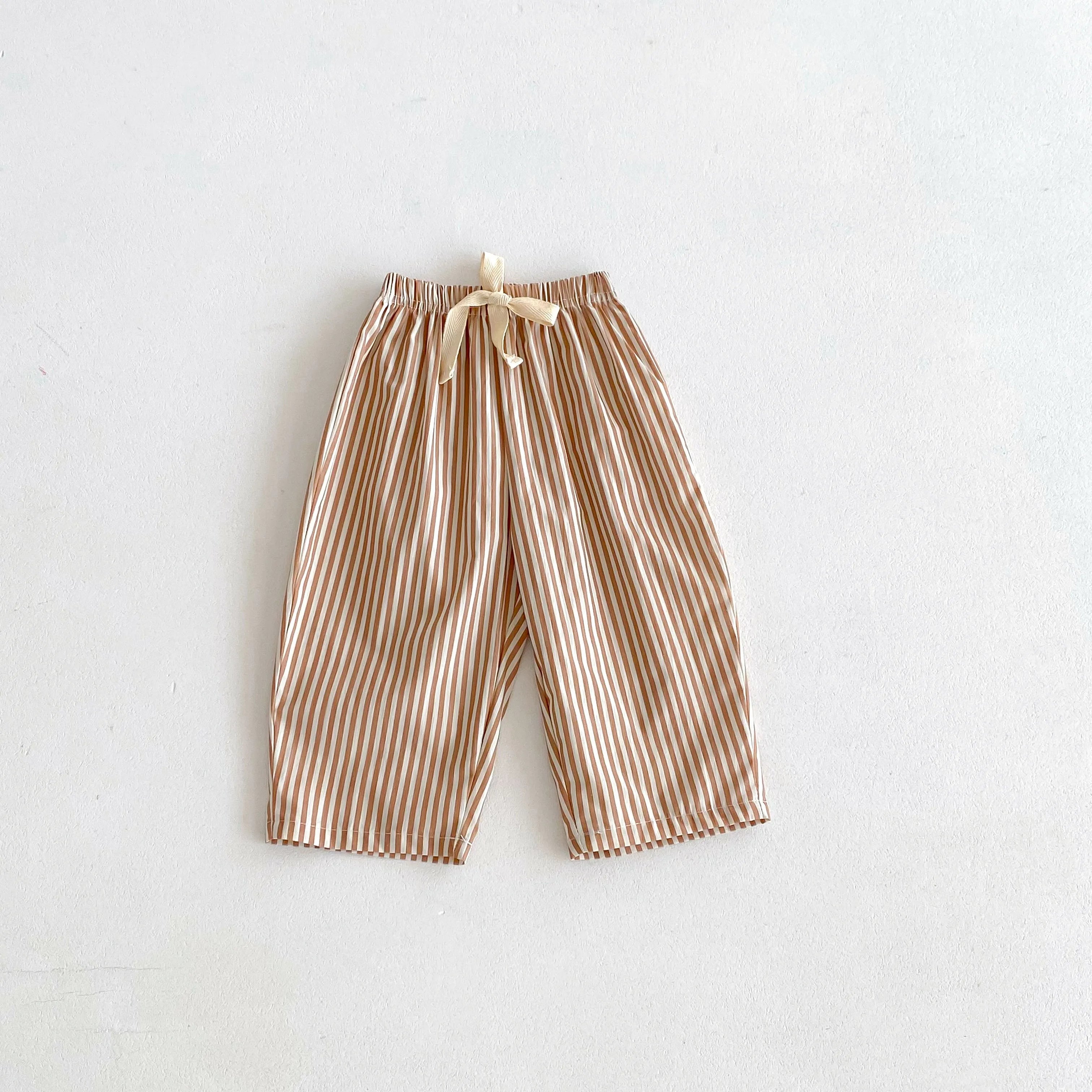 Kids Striped Harem Pants – Loose Wide-Leg Trousers (1–5Y)