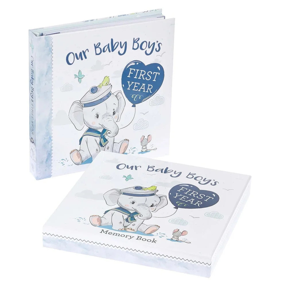 Baby Boy Memory Book – First Year Keepsake Album