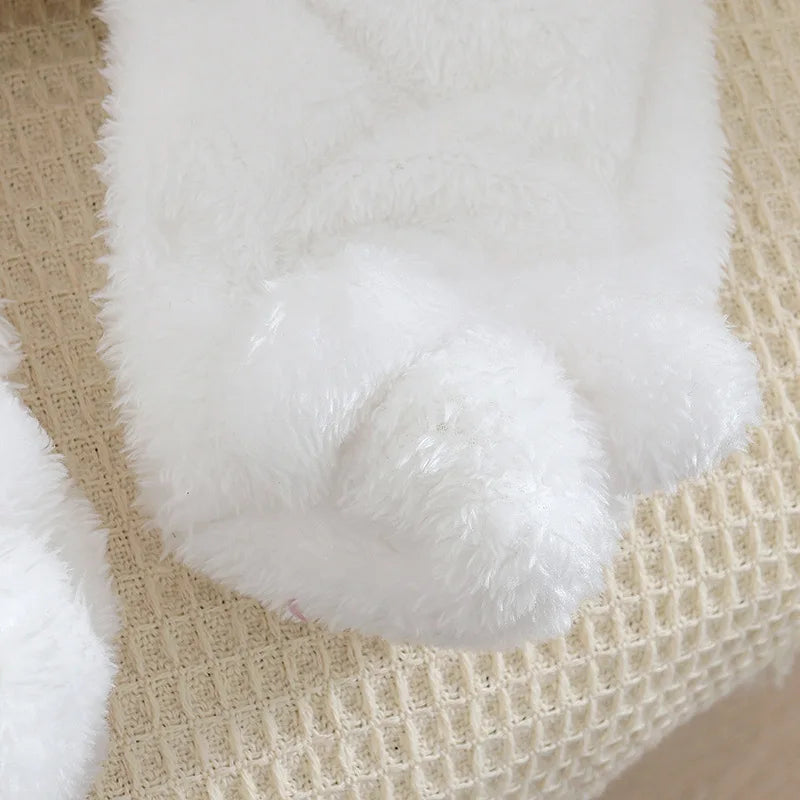 Baby Plush Romper – Warm Cartoon Climbing Outfit (0–2Y)