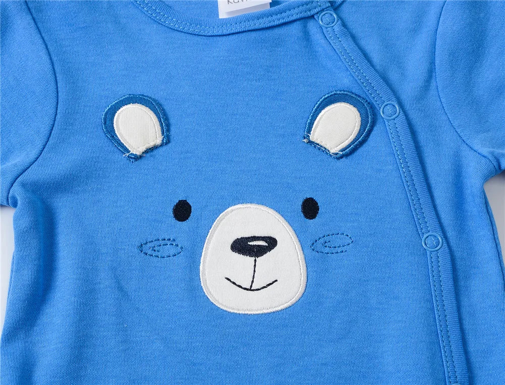 3/4PCS Baby Cotton Rompers Long Sleeve 0-12M