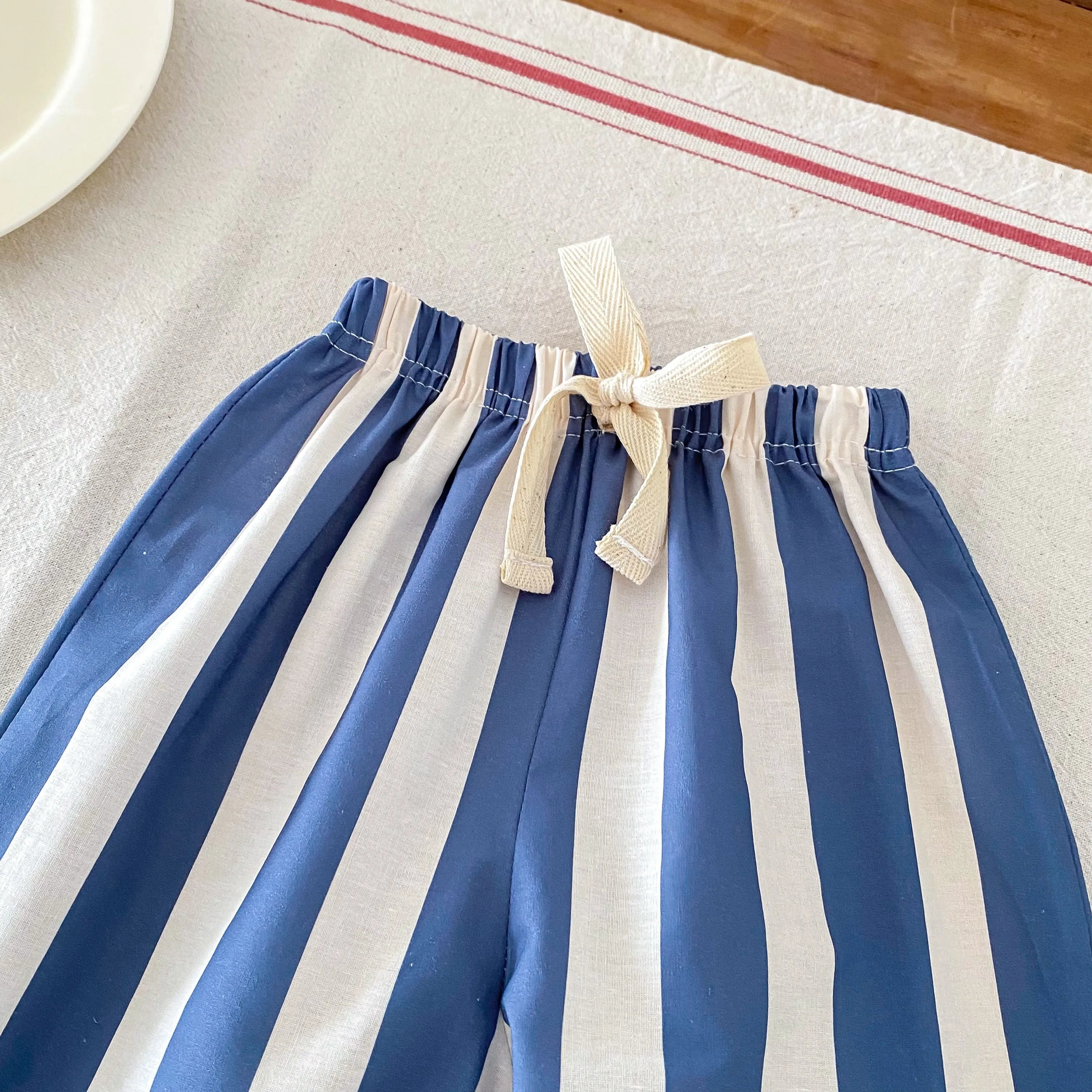 Kids Striped Harem Pants – Loose Wide-Leg Trousers (1–5Y)