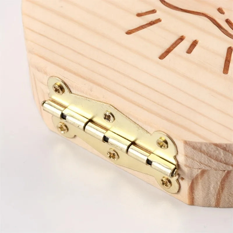 Wooden Baby Tooth & Umbilical Cord Keepsake Box