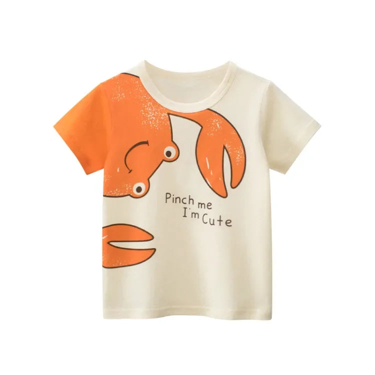 Boys Cotton Cartoon Summer T-Shirt – Ages 2–9
