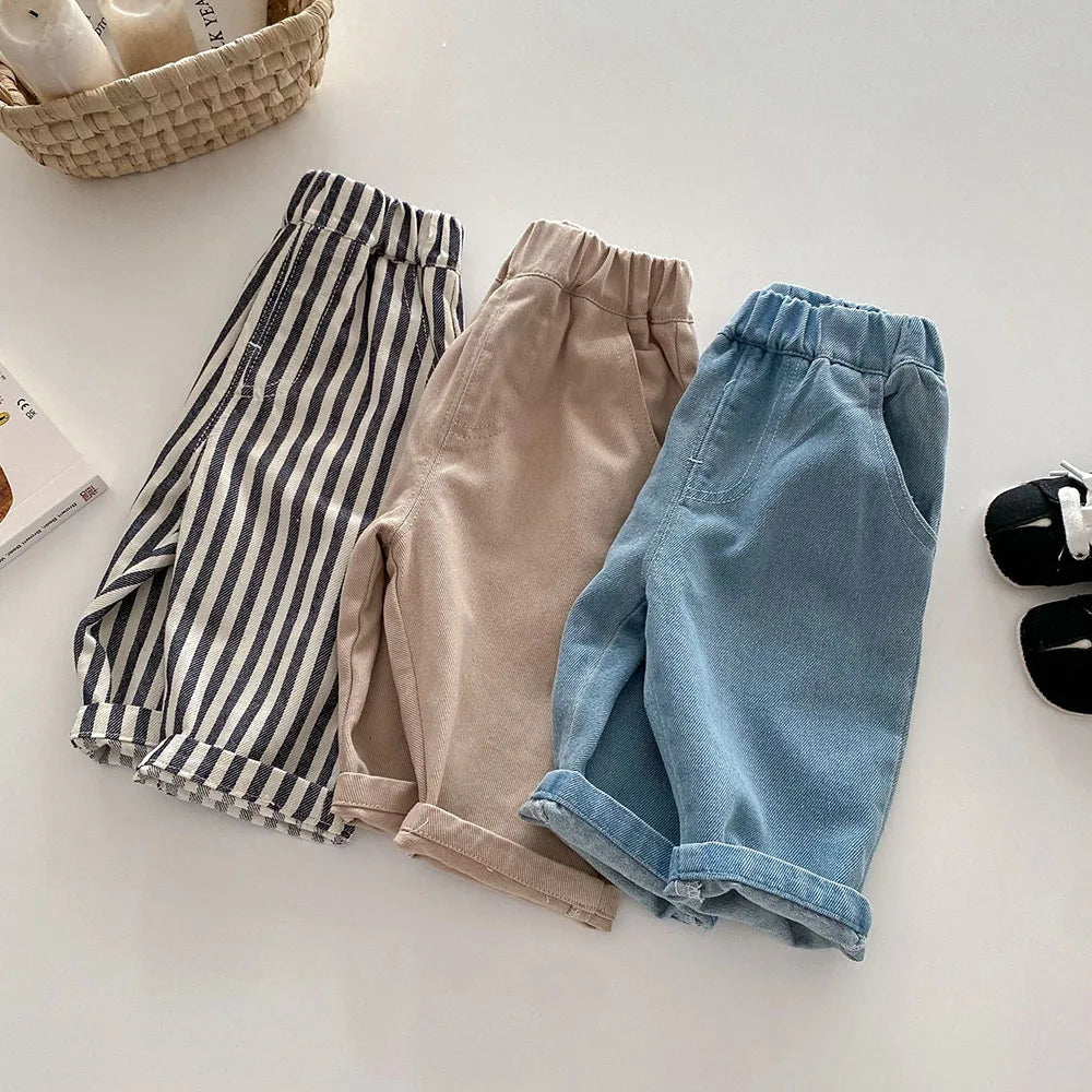 MILANCEL Solid Kids Pants – Elastic Waist Toddler Trousers (1–6Y)