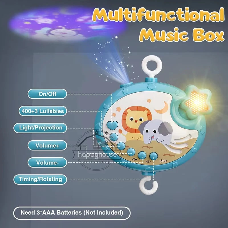 Musical Baby Crib Mobile – Light & Music Projector