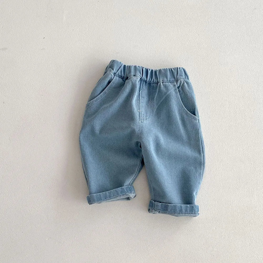 MILANCEL Solid Kids Pants – Elastic Waist Toddler Trousers (1–6Y)