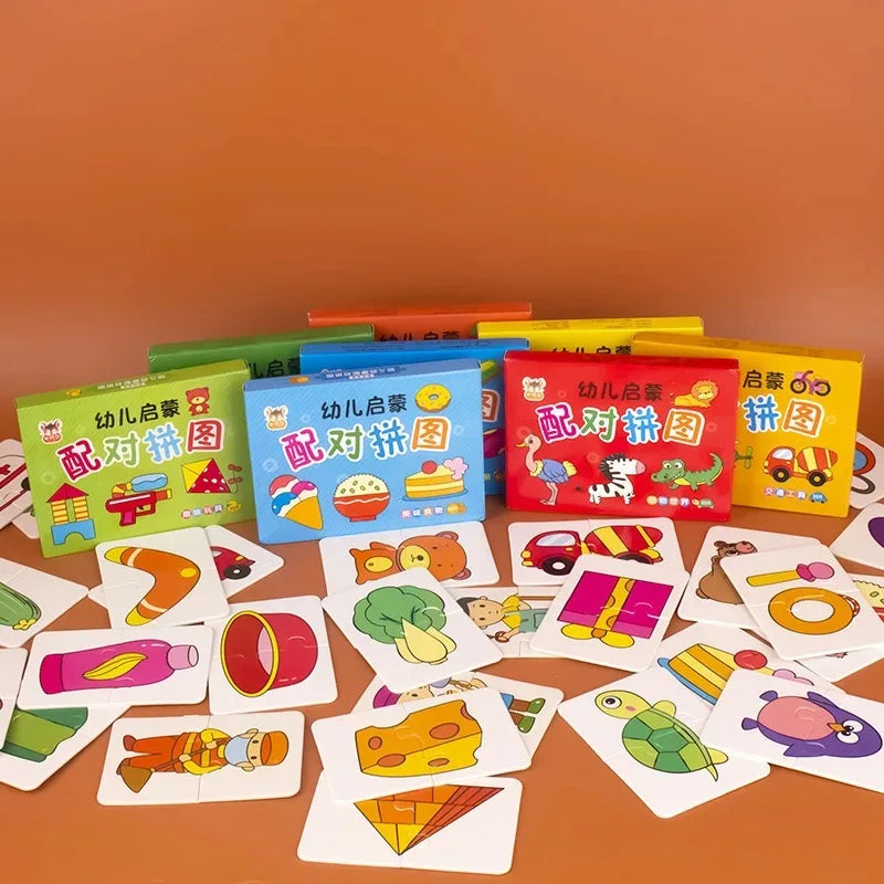 32-Piece Cartoon Matching Puzzle Cards – Early Learning Toy