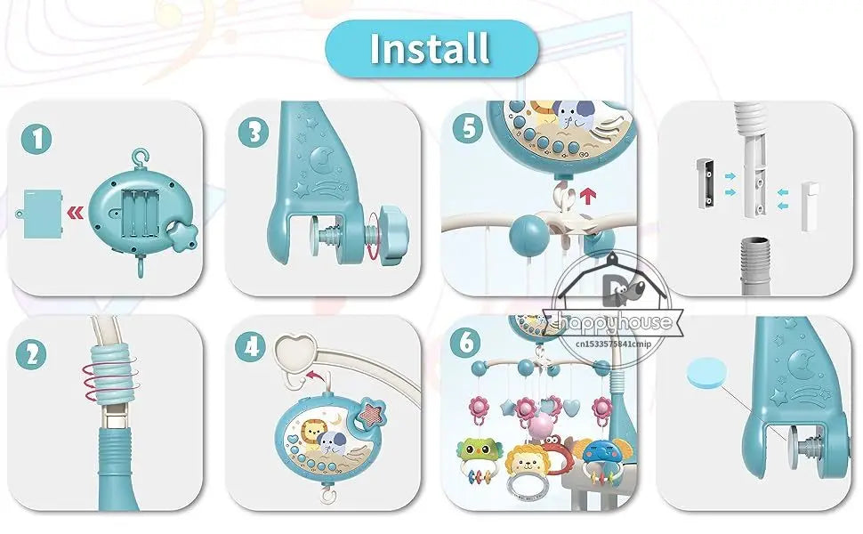 Musical Baby Crib Mobile – Light & Music Projector