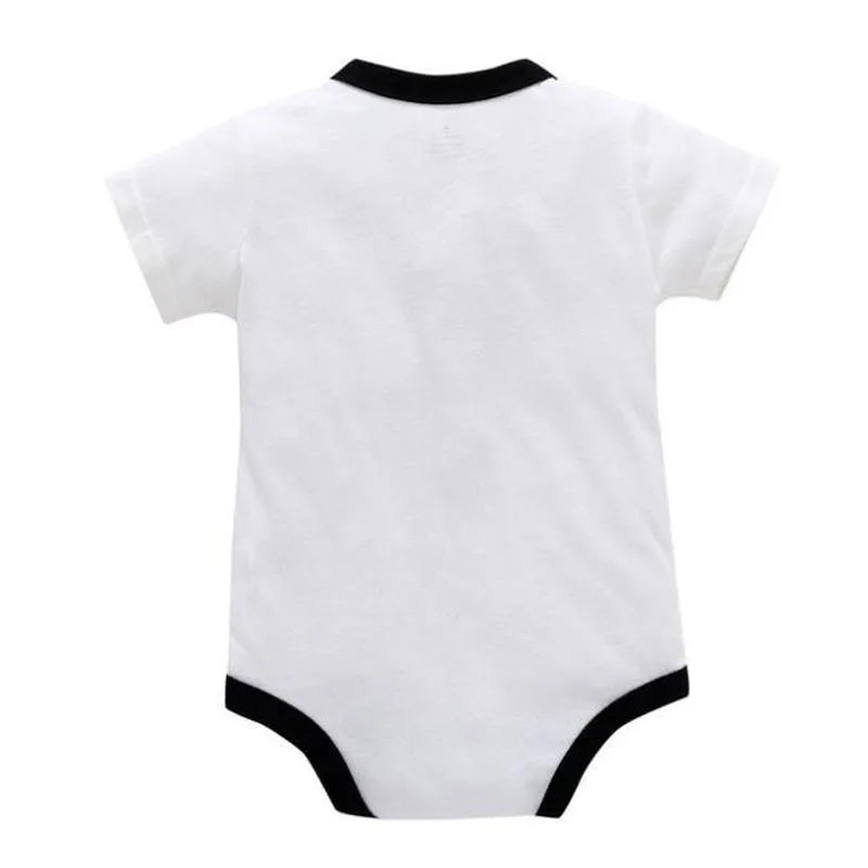 Baby Boy Gentleman Romper – Cotton Short Sleeve Jumpsuit (0–12M)