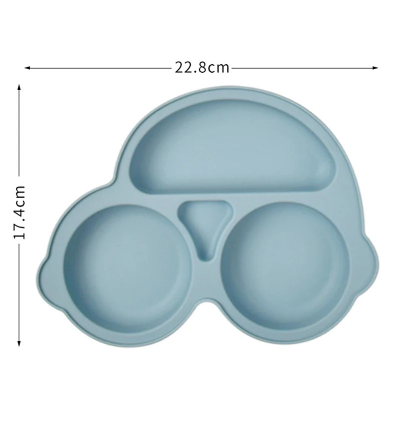 Baby Silicone Suction Plate – Cartoon Smile Face Toddler Bowl