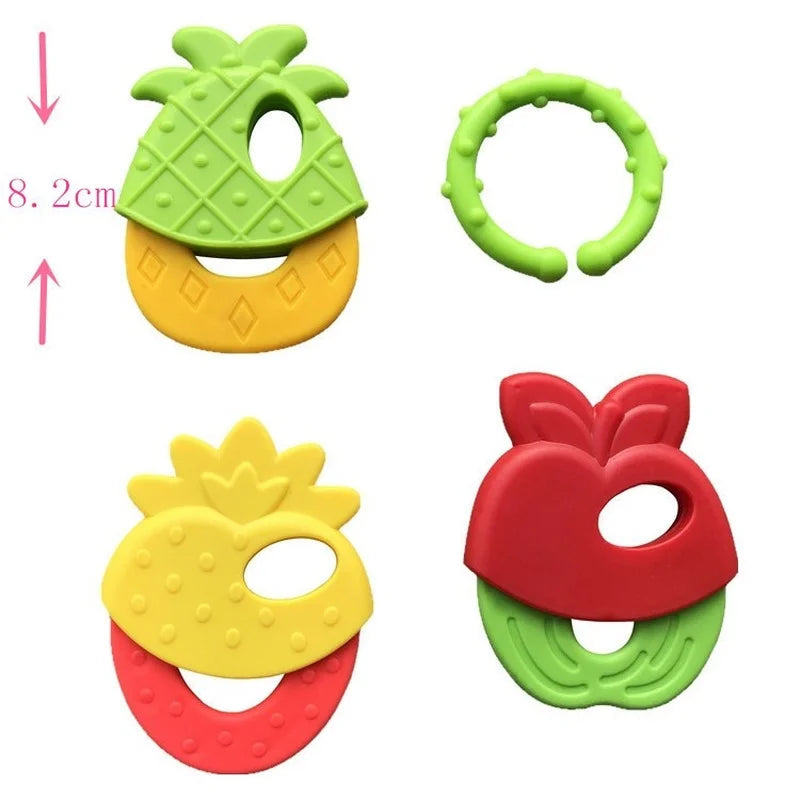Baby Fruit Silicone Rattle Teether Toy