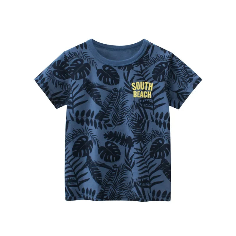 Boys Cotton Cartoon Summer T-Shirt – Ages 2–9