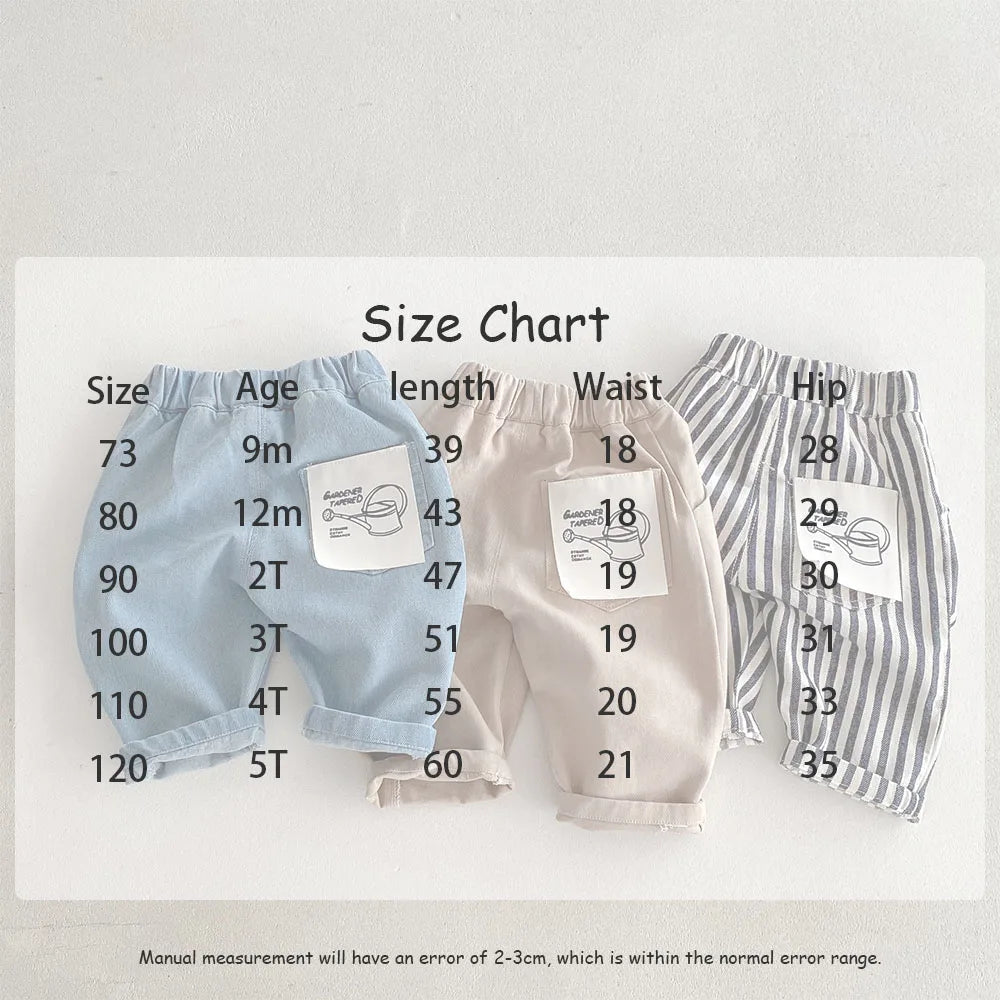 MILANCEL Solid Kids Pants – Elastic Waist Toddler Trousers (1–6Y)