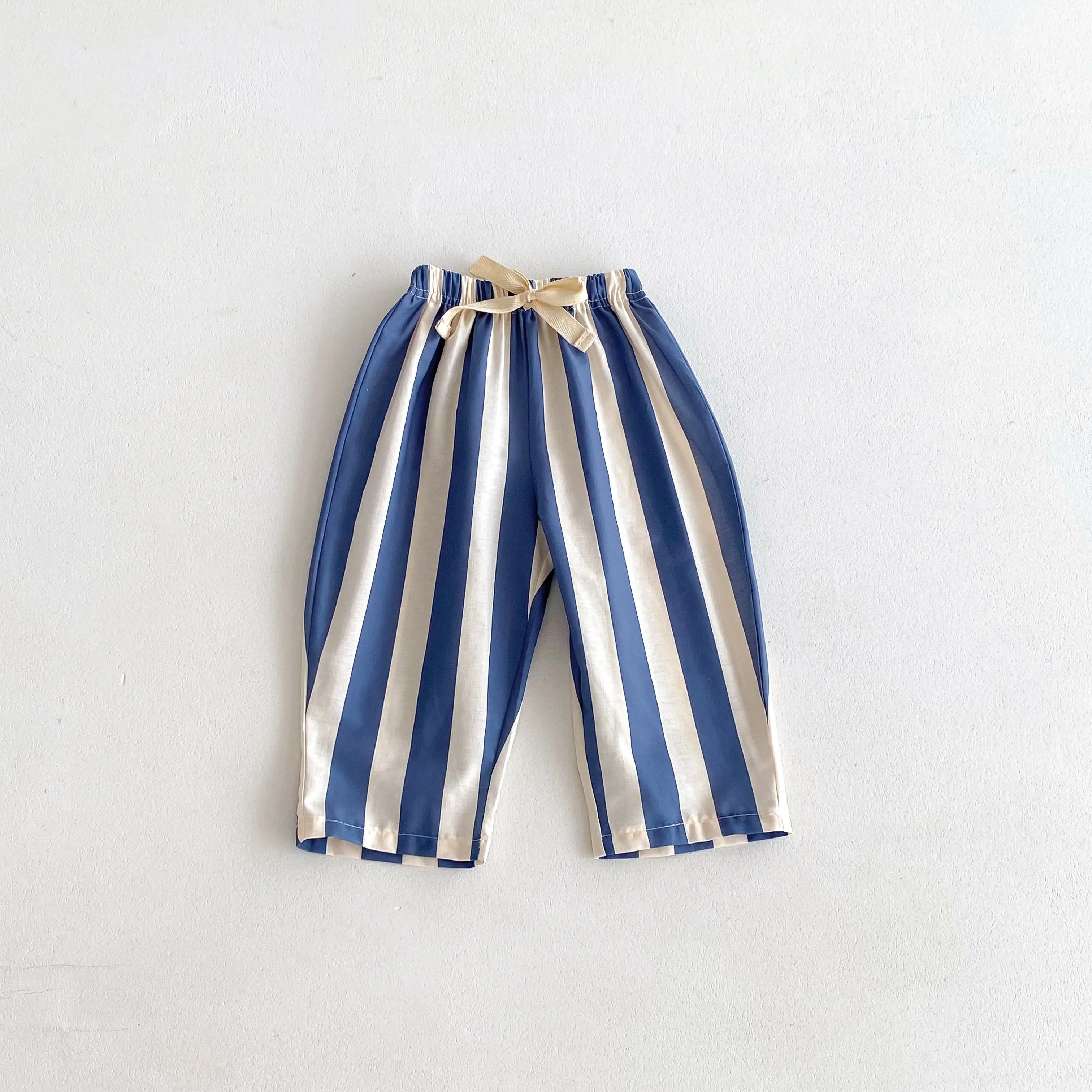 Kids Striped Harem Pants – Loose Wide-Leg Trousers (1–5Y)