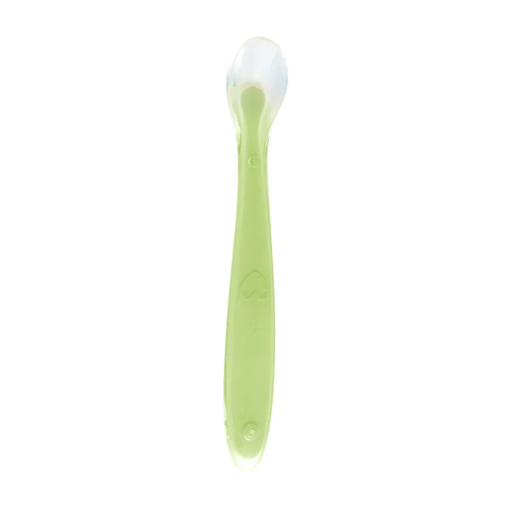 2pcs Baby Silicone Feeding Spoons with Storage Box – Soft Tip Training Tableware