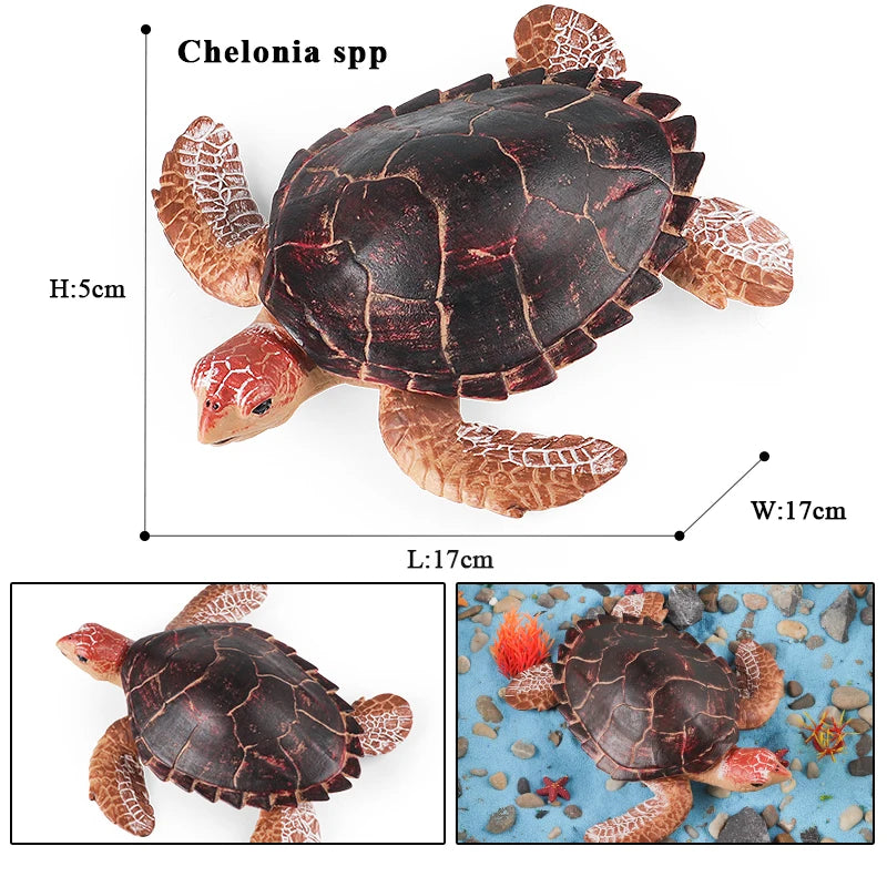 Oenux Ocean Animal Turtle Figurines