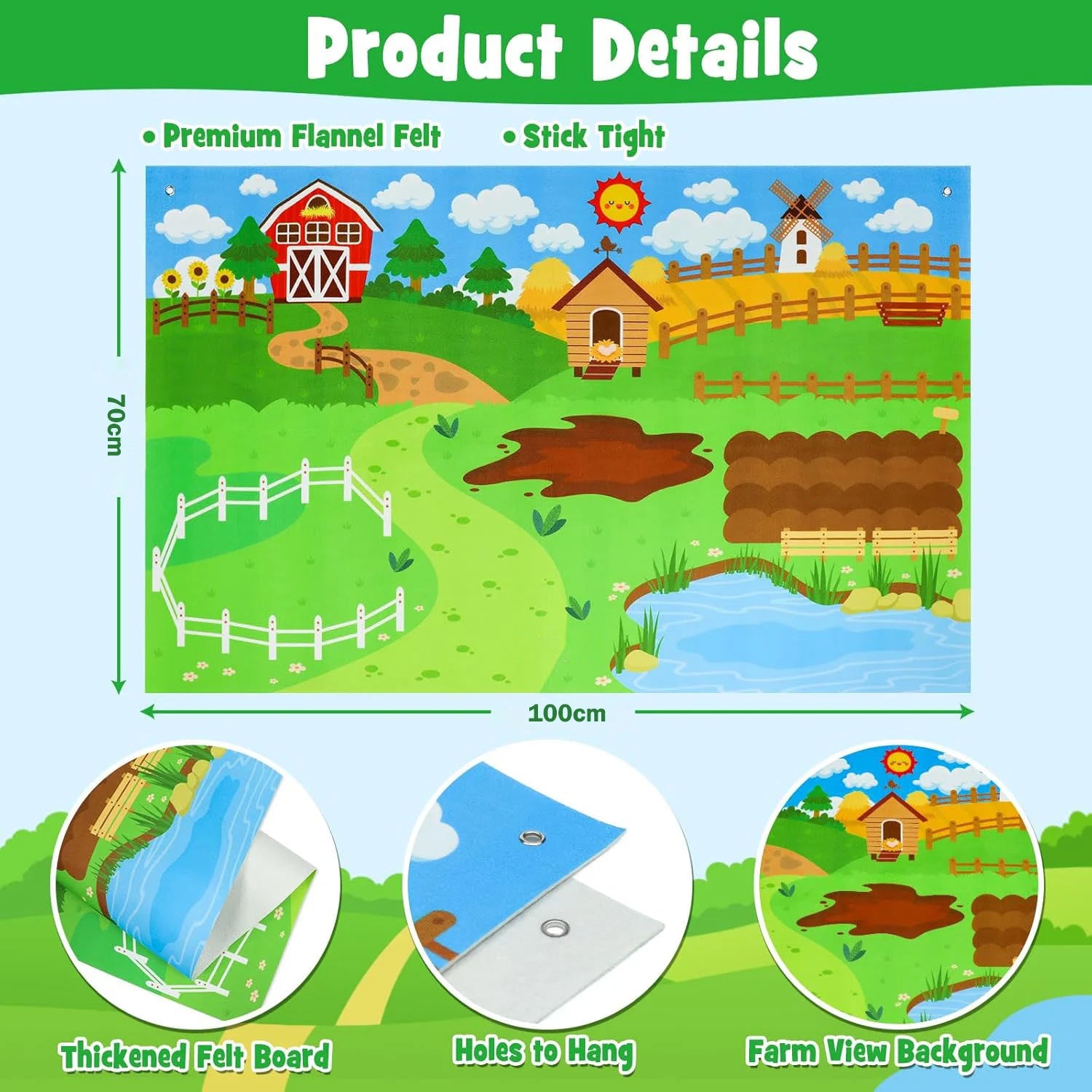 Farm Animals Felt Storyboard Play Kit
