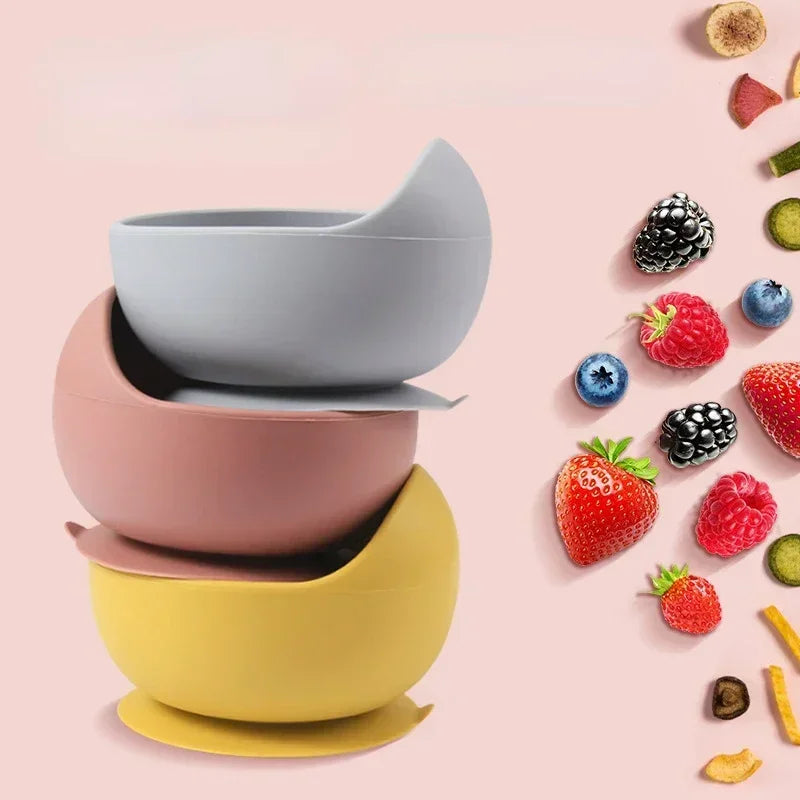 Silicone Baby Feeding Set – Bowl, Plate, Cup & Utensils