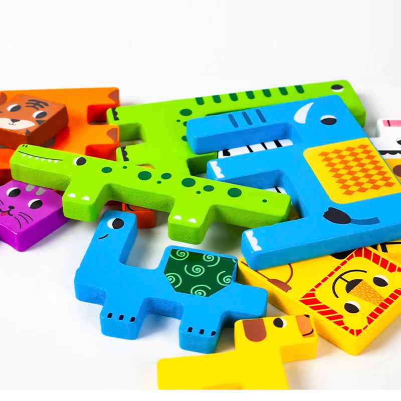 Montessori Animal & Transport Wooden Puzzle