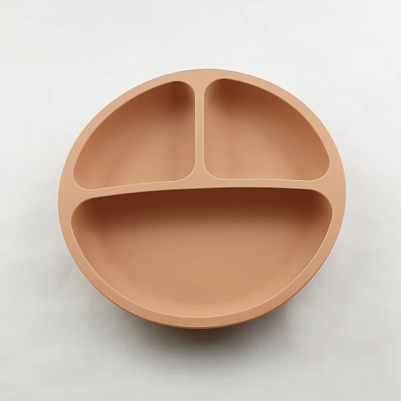 Baby Silicone Suction Plate – Cartoon Smile Face Toddler Bowl