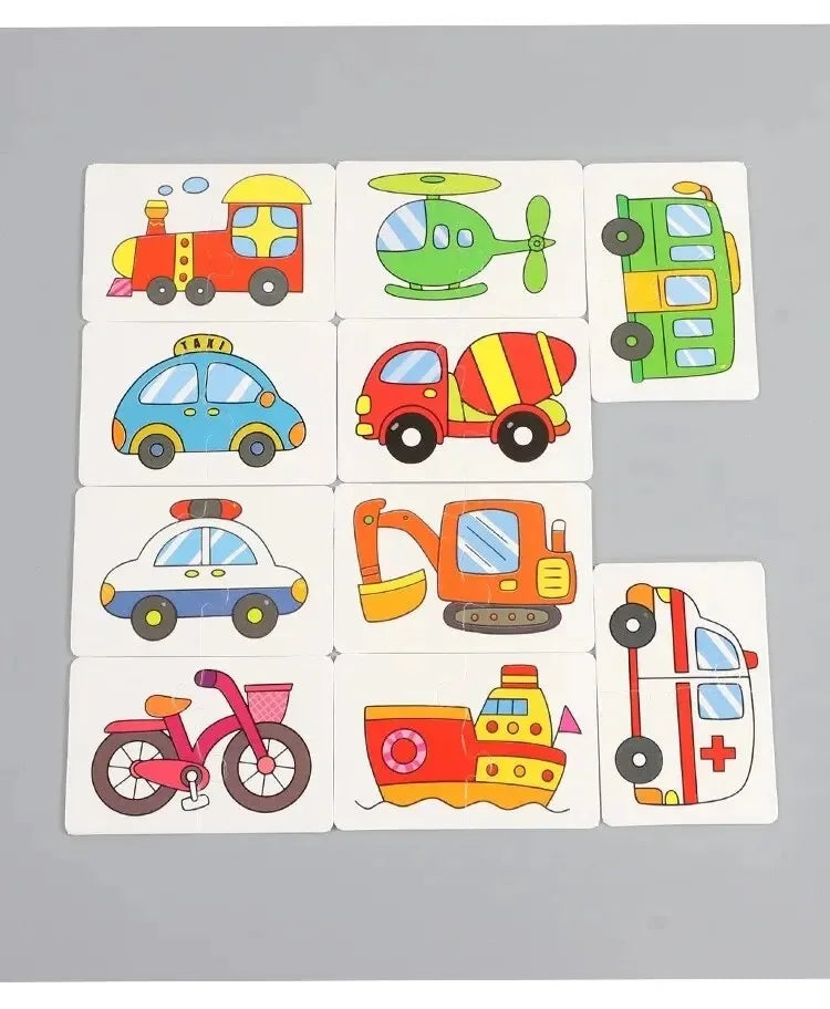 32-Piece Cartoon Matching Puzzle Cards – Early Learning Toy