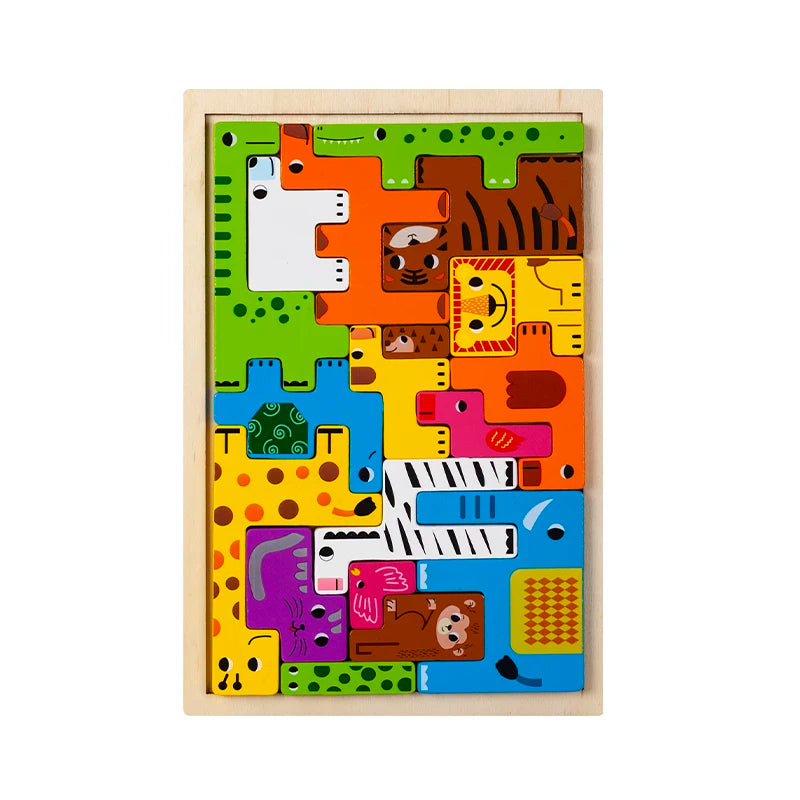 Montessori Animal & Transport Wooden Puzzle