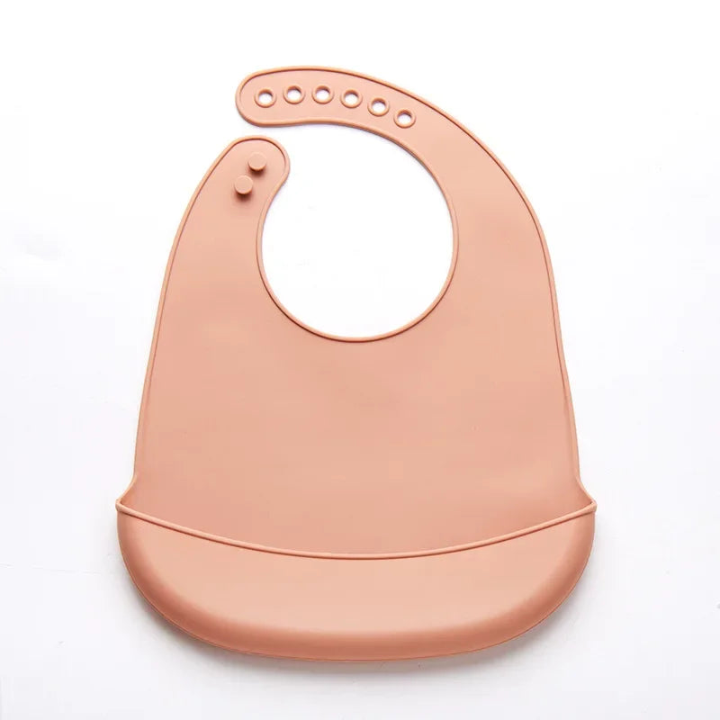Baby Silicone Bib – Adjustable Waterproof Feeding Bib BPA-Free