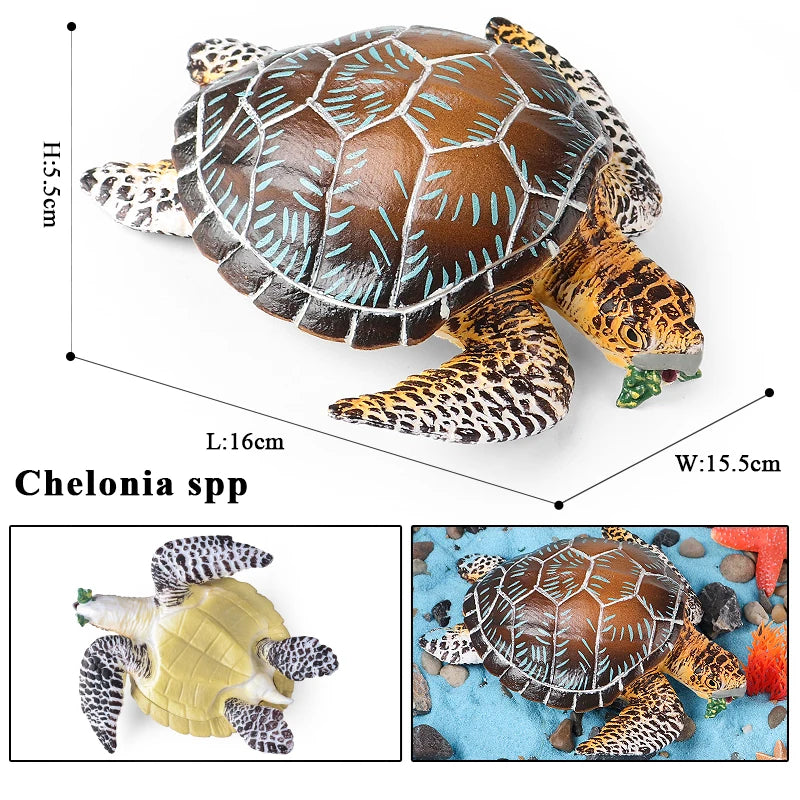 Oenux Ocean Animal Turtle Figurines